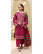 3-PC unstitched Printed Lawn By Zellbury | 0286